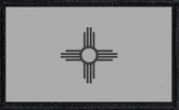 New Mexico State Flag Black and White