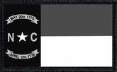 North Carolina State Flag Black and White