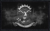 North Dakota State Flag Black and White Distressed