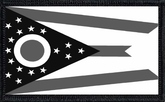 Ohio State Flag Black and White