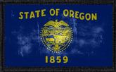 Oregon State Flag Distressed