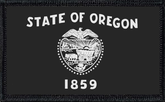 Oregon State Flag Black and White