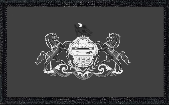 Pennsylvania State Flag Black and White