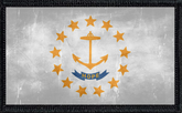 Rhode Island State Flag Distressed