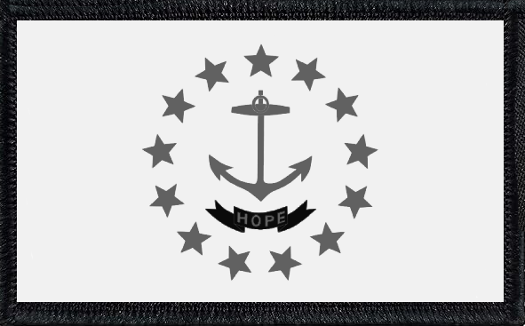 Rhode Island State Flag Black and White