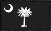 South Carolina State Flag Black and White