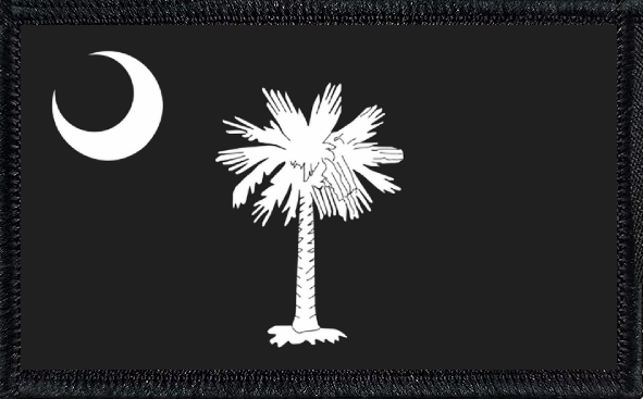 South Carolina State Flag Black and White