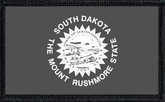 South Dakota State Flag Black and White