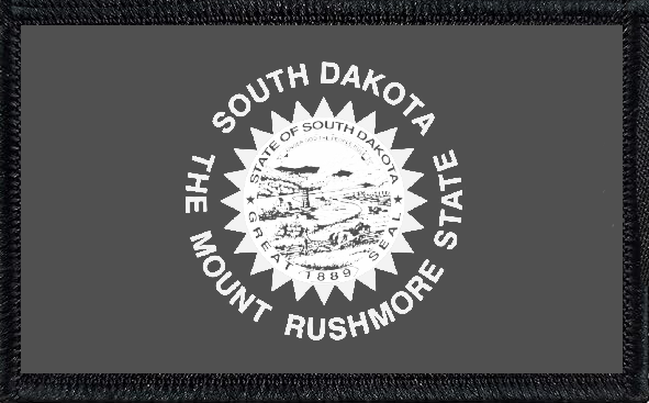 South Dakota State Flag Black and White