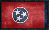 Tennessee State Flag Distressed
