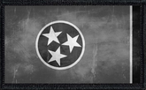 Tennessee State Flag Black and White Distressed