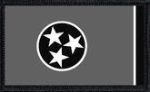 Tennessee State Flag Black and White