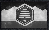 Utah State Flag Black and White Distressed