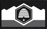 Utah State Flag Black and White