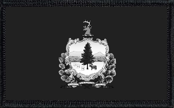 Vermont State Flag Black and White