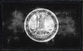 Virginia State Flag Black and White Distressed