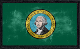 Washington State Flag Distressed