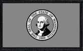 Washington State Flag Black and White