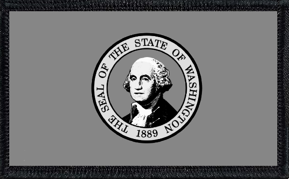 Washington State Flag Black and White