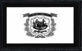 West Virginia State Flag Black and White