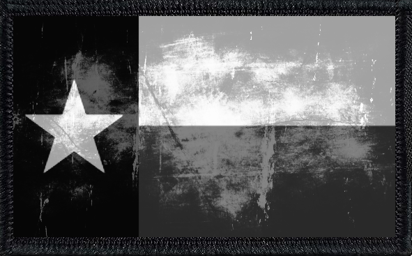 Texas State Flag Black and White Distressed