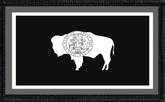 Wyoming State Flag Black and White