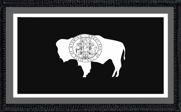 Wyoming State Flag Black and White