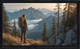 Hiker In Mountains