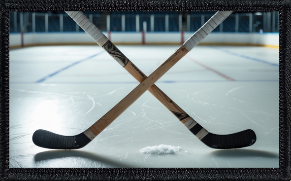 Crossed Hockey Sticks