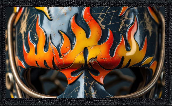 Goalie Mask In Flames