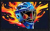 Goalie Mask In Flames 2