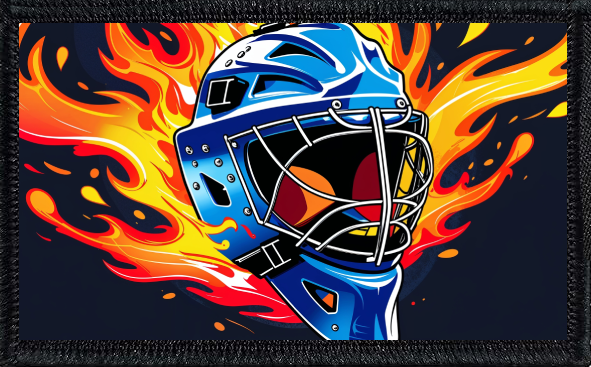 Goalie Mask In Flames 2