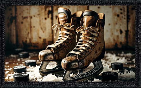 Worn Hockey Skates