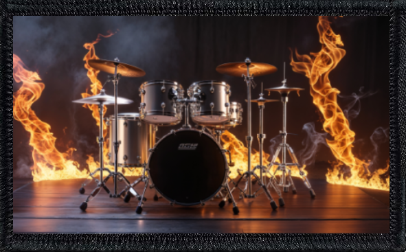 Flaming Drum Kit