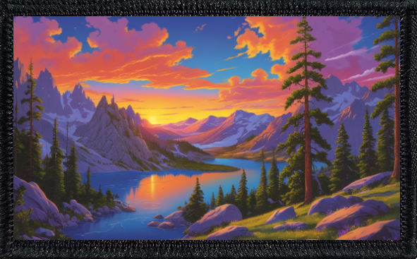 Sunset In Mountains