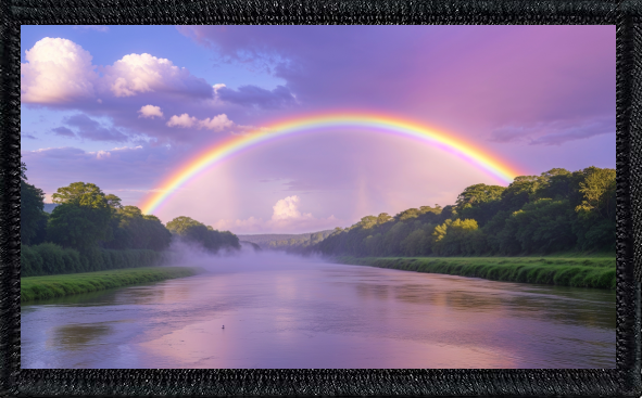 Rainbow Over River 2