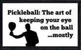 Pickleball: The art of keeping your eye on the ball…mostly