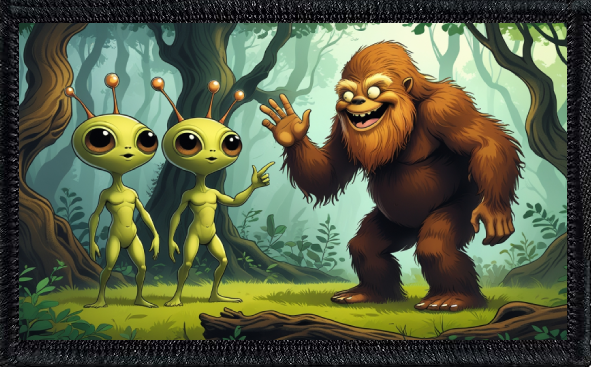 Aliens and Sasquatch Funny 1