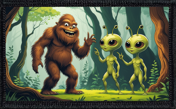 Aliens and Sasquatch Funny 2