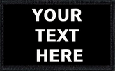 Your Text Here White Lettering On Black Background