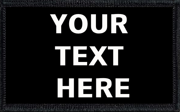 Your Text Here White Lettering On Black Background